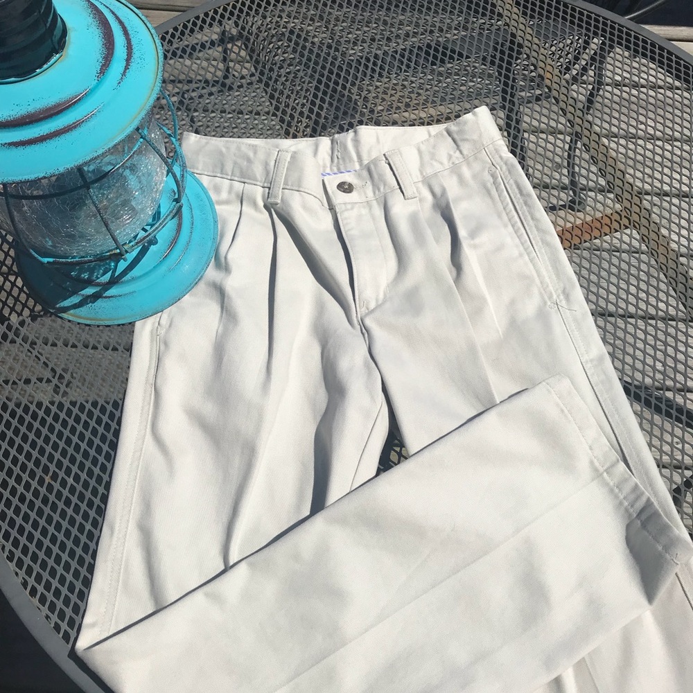 NWOT boys Chaps pleat front khaki pants